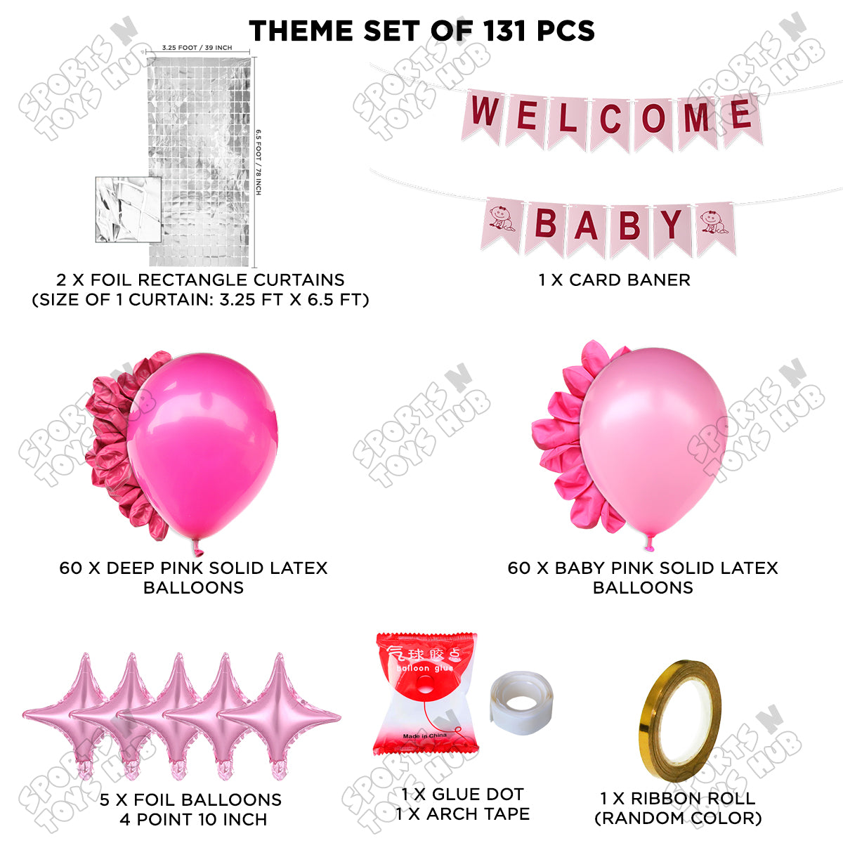 Welcome Baby Card Banner Arch Theme