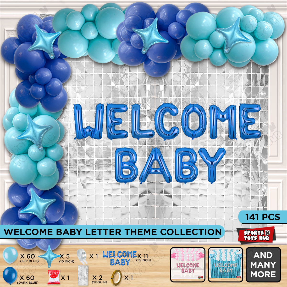 Welcome Baby Foil Letter Arch Theme