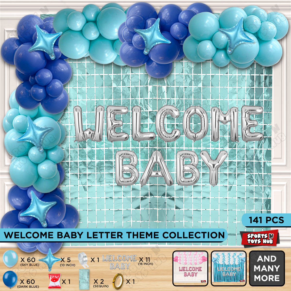 Welcome Baby Foil Letter Arch Theme
