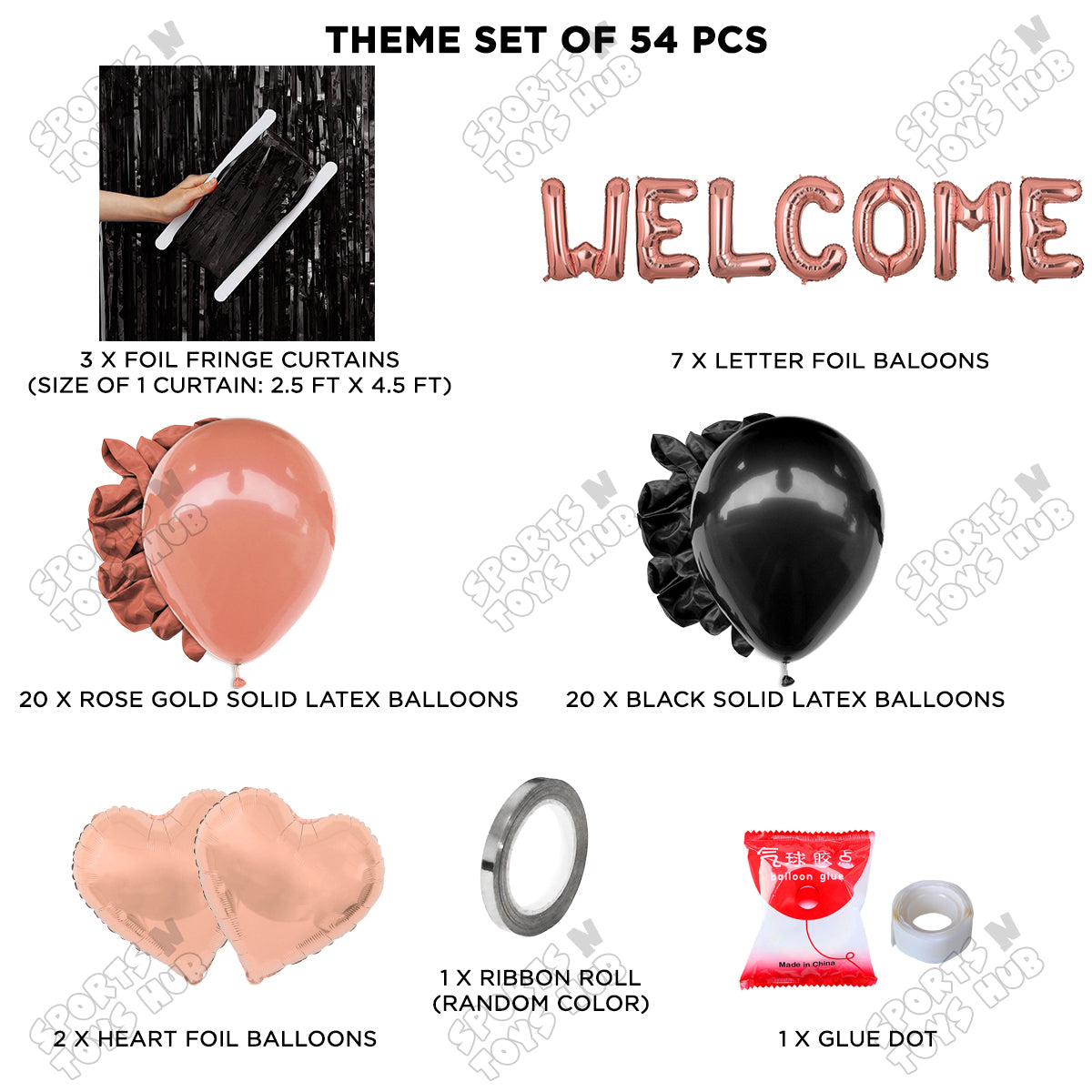 Welcome Foil Letter Theme With Curtain