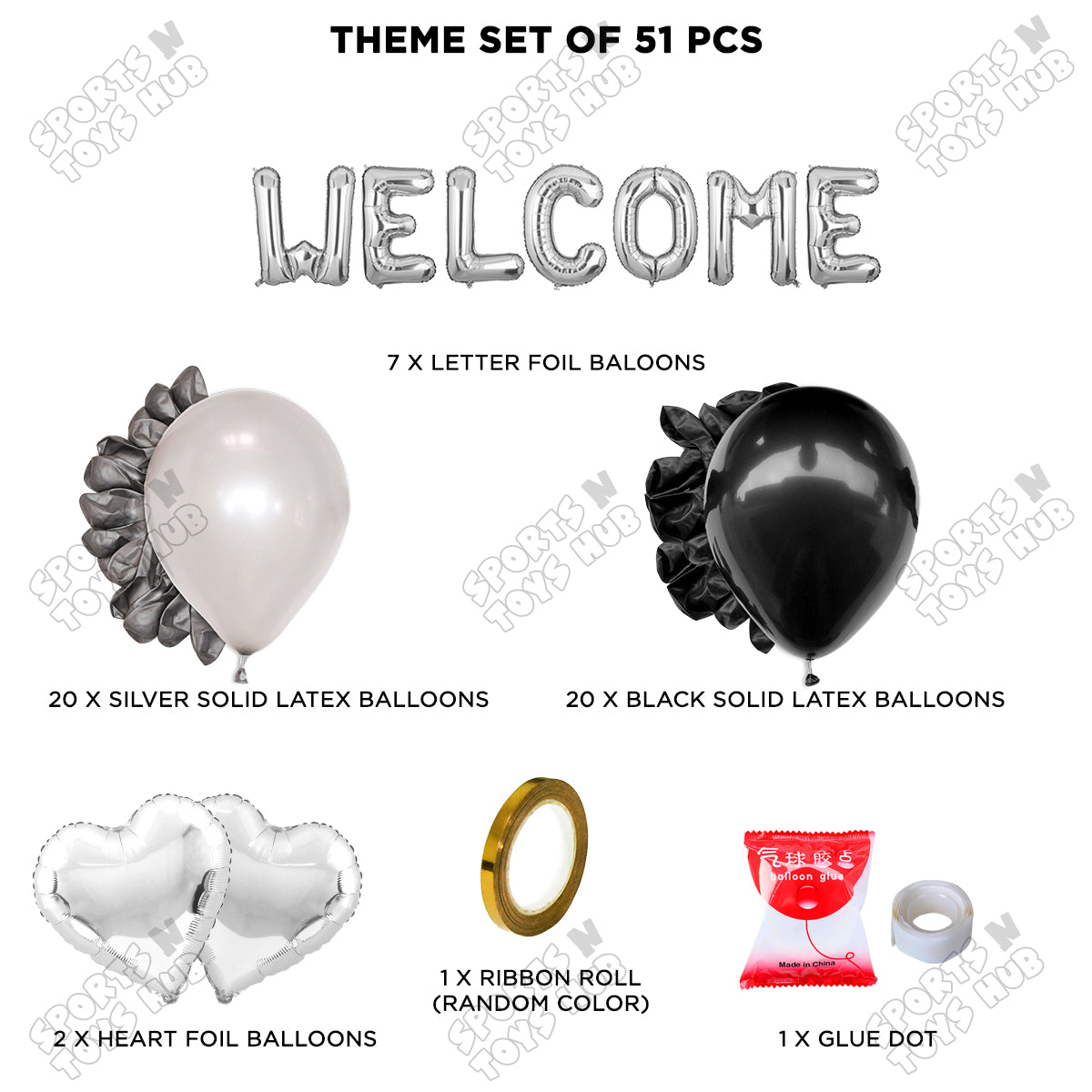 Welcome Foil Letter Theme Without Curtain