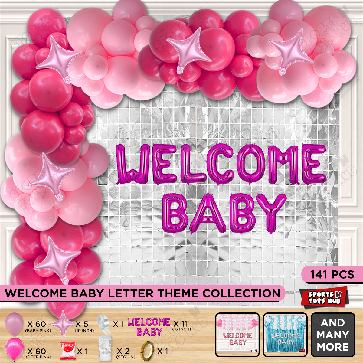 Welcome Baby Foil Letter Arch Theme