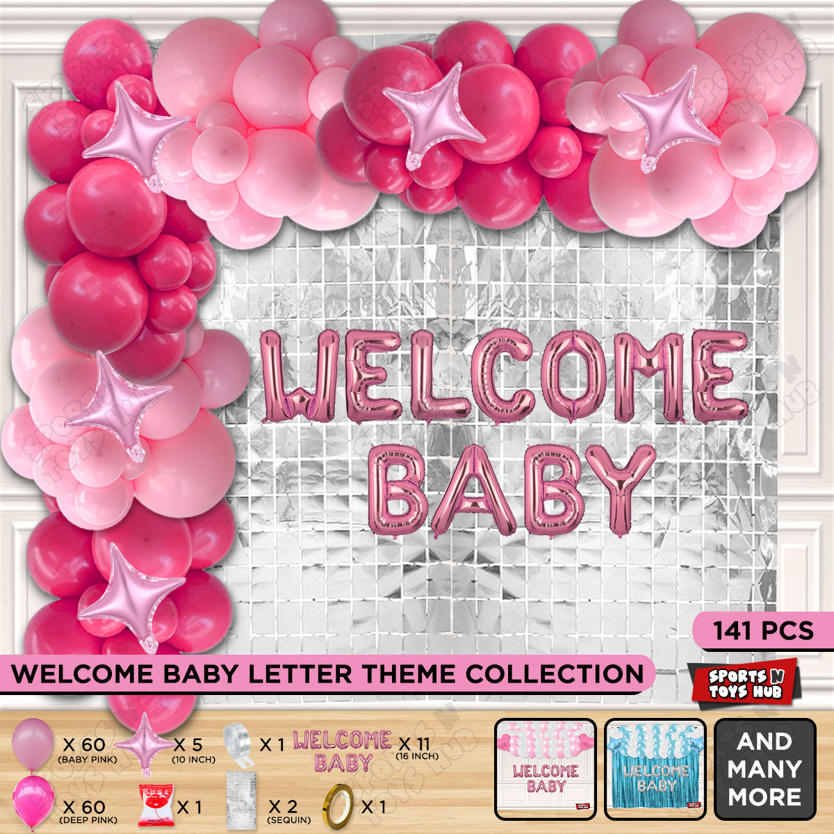 Welcome Baby Foil Letter Arch Theme