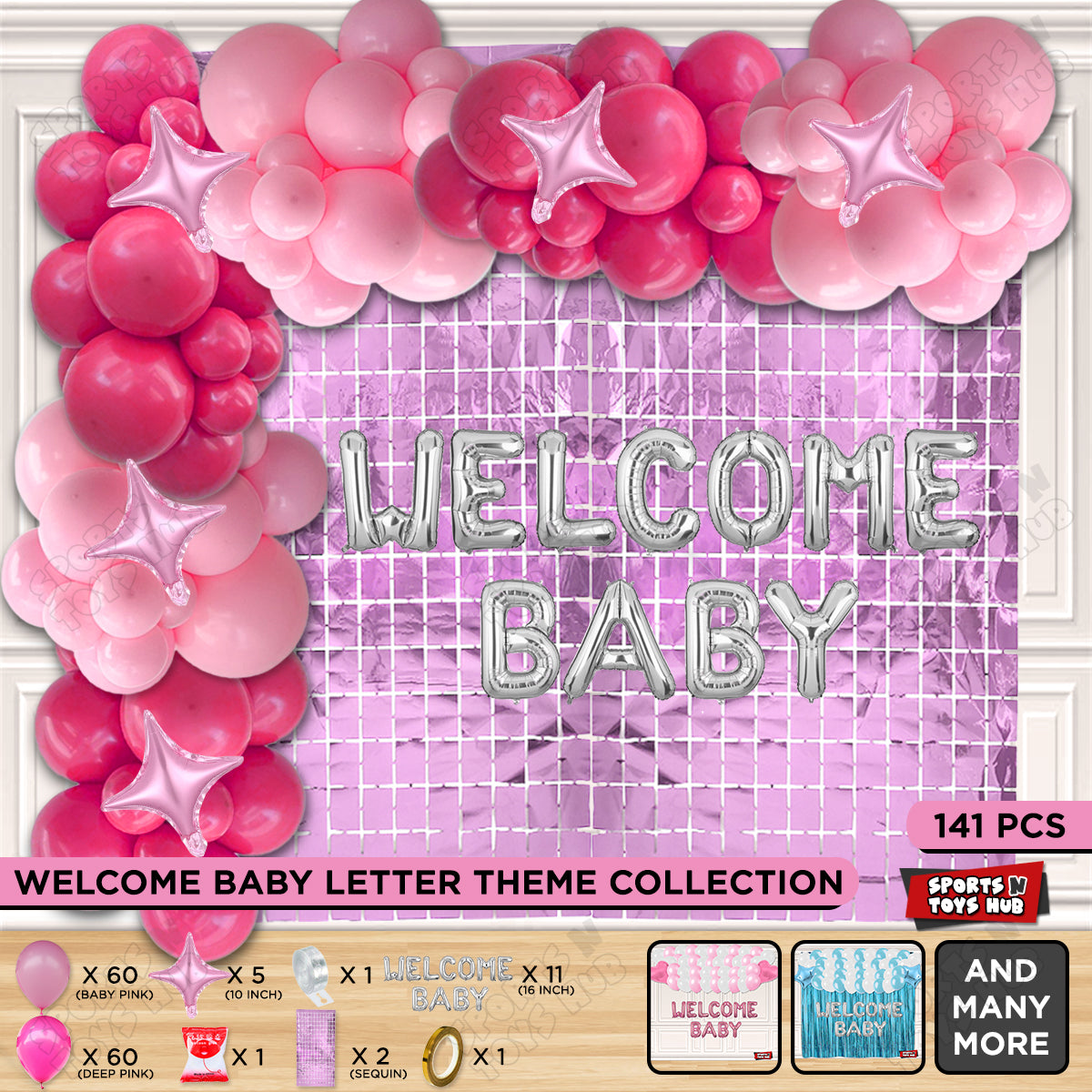 Welcome Baby Foil Letter Arch Theme