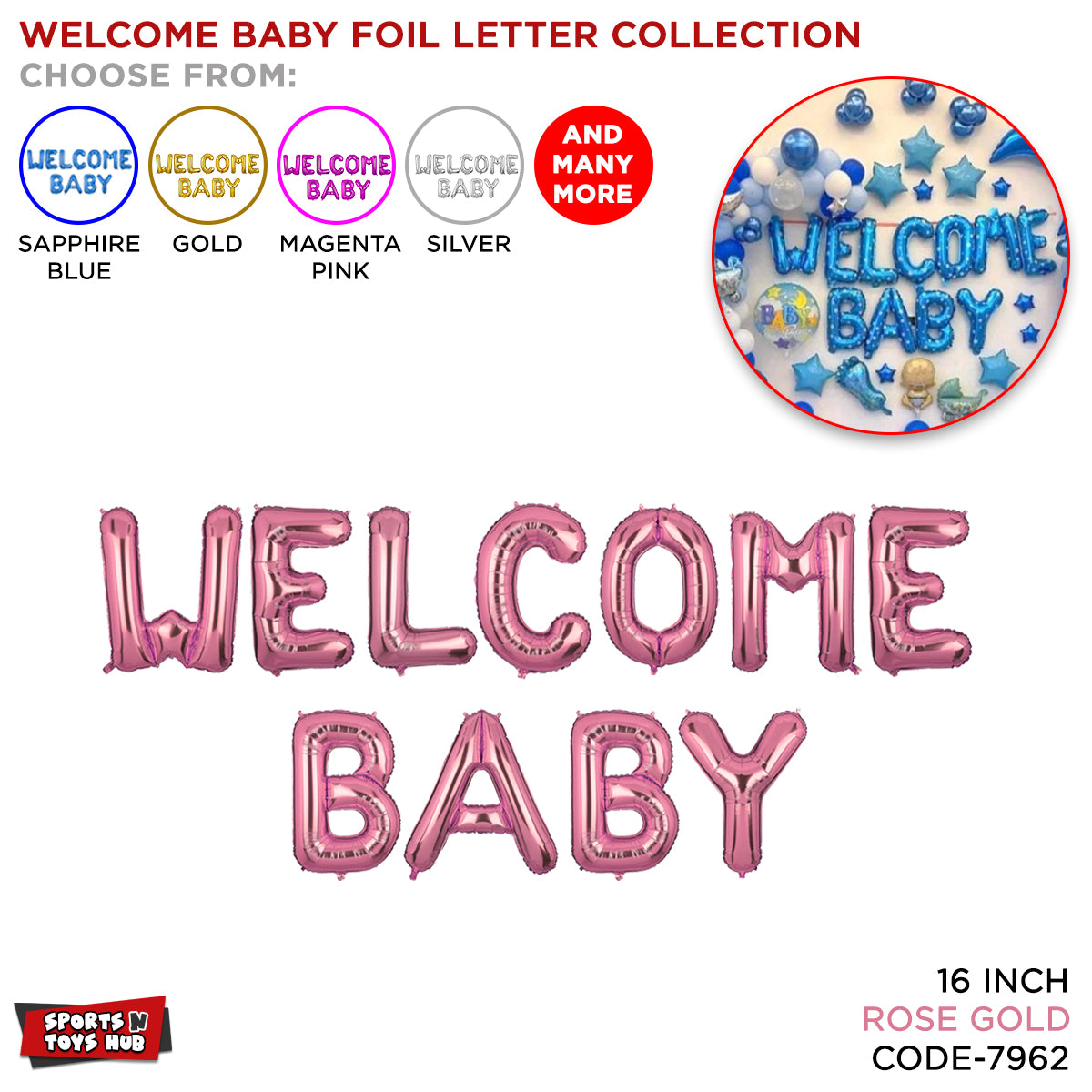 Welcome Baby Foil Letter Collection