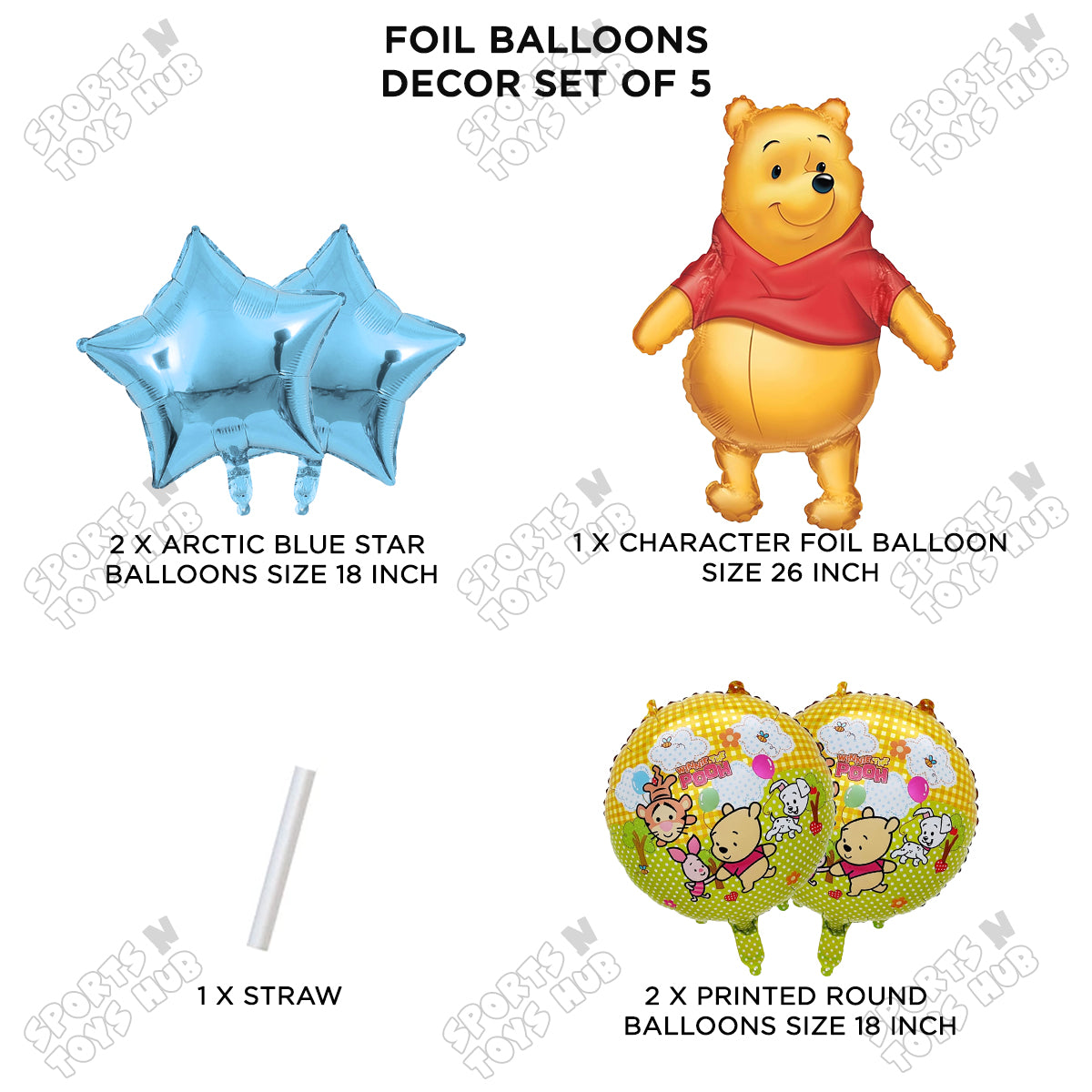 Win-nie The P_o_o_h Foil Balloon Set