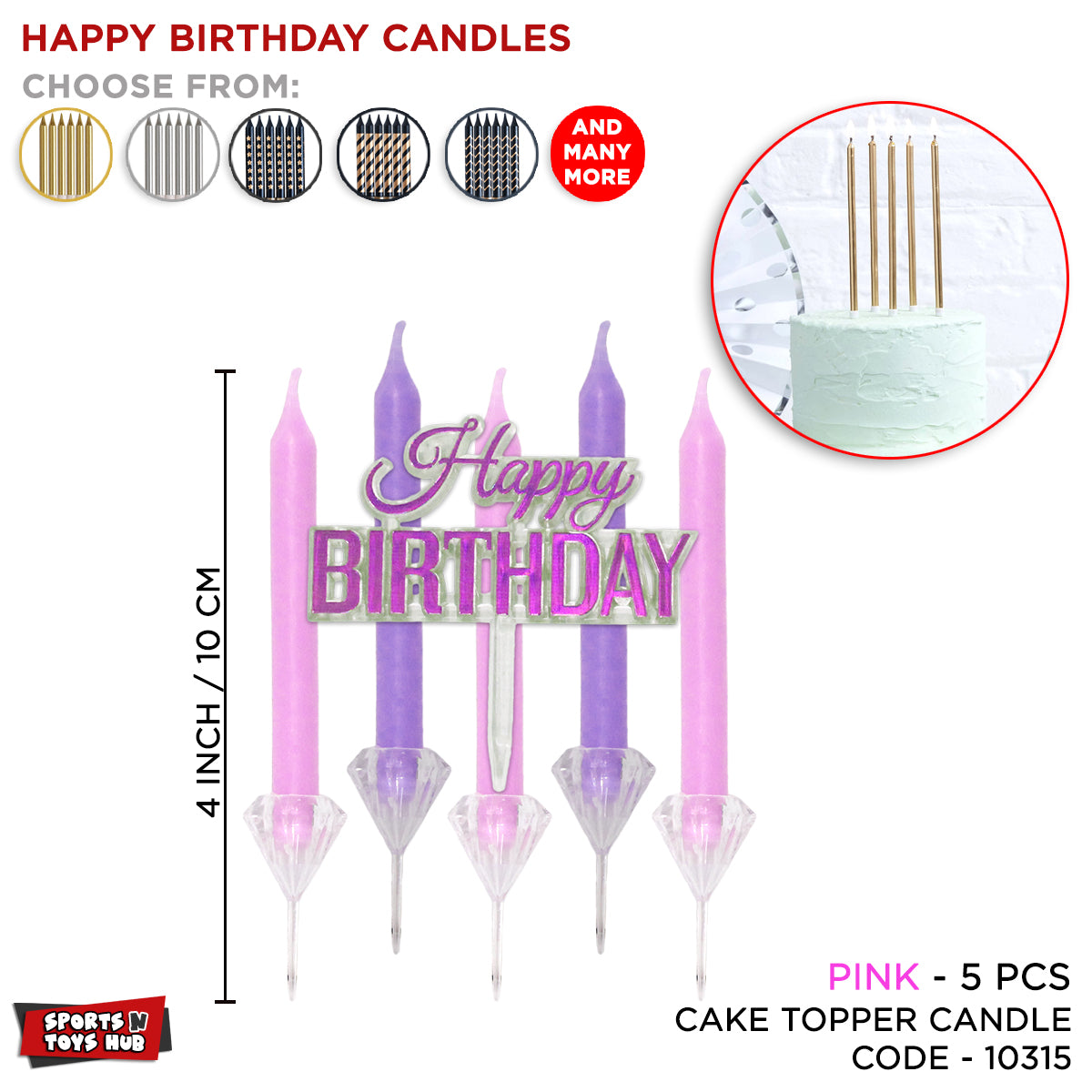 HBD Cake Topper Candles Collection