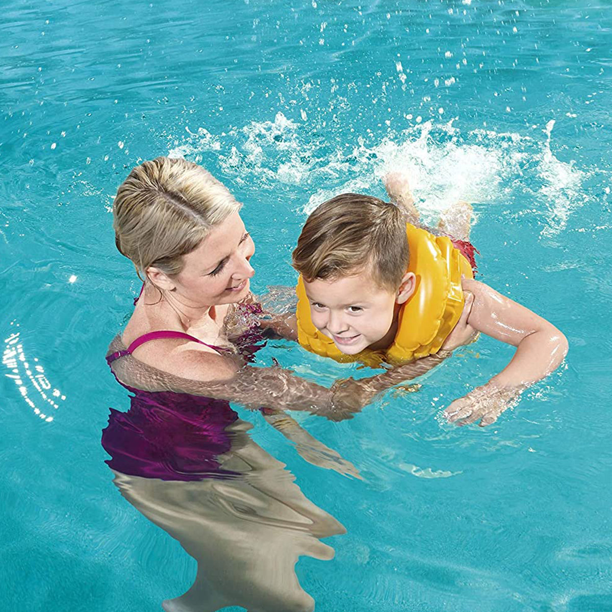 Bestway Inflatable Swim Safe Vest Step B Float Inflatable Premium Straps Adjustable Swim Vest - 32034