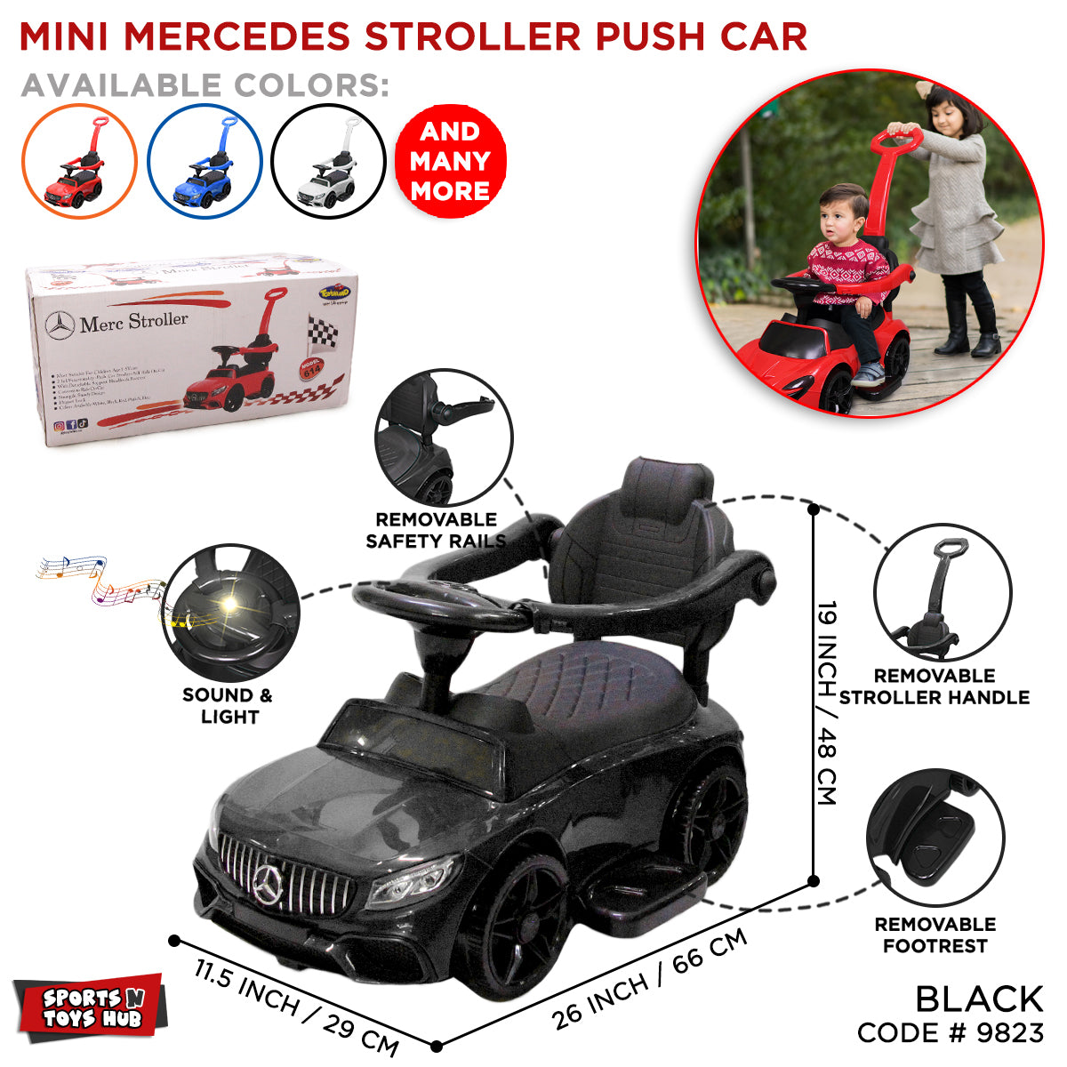 Mini Mercedes Stroller Push Car For Kids