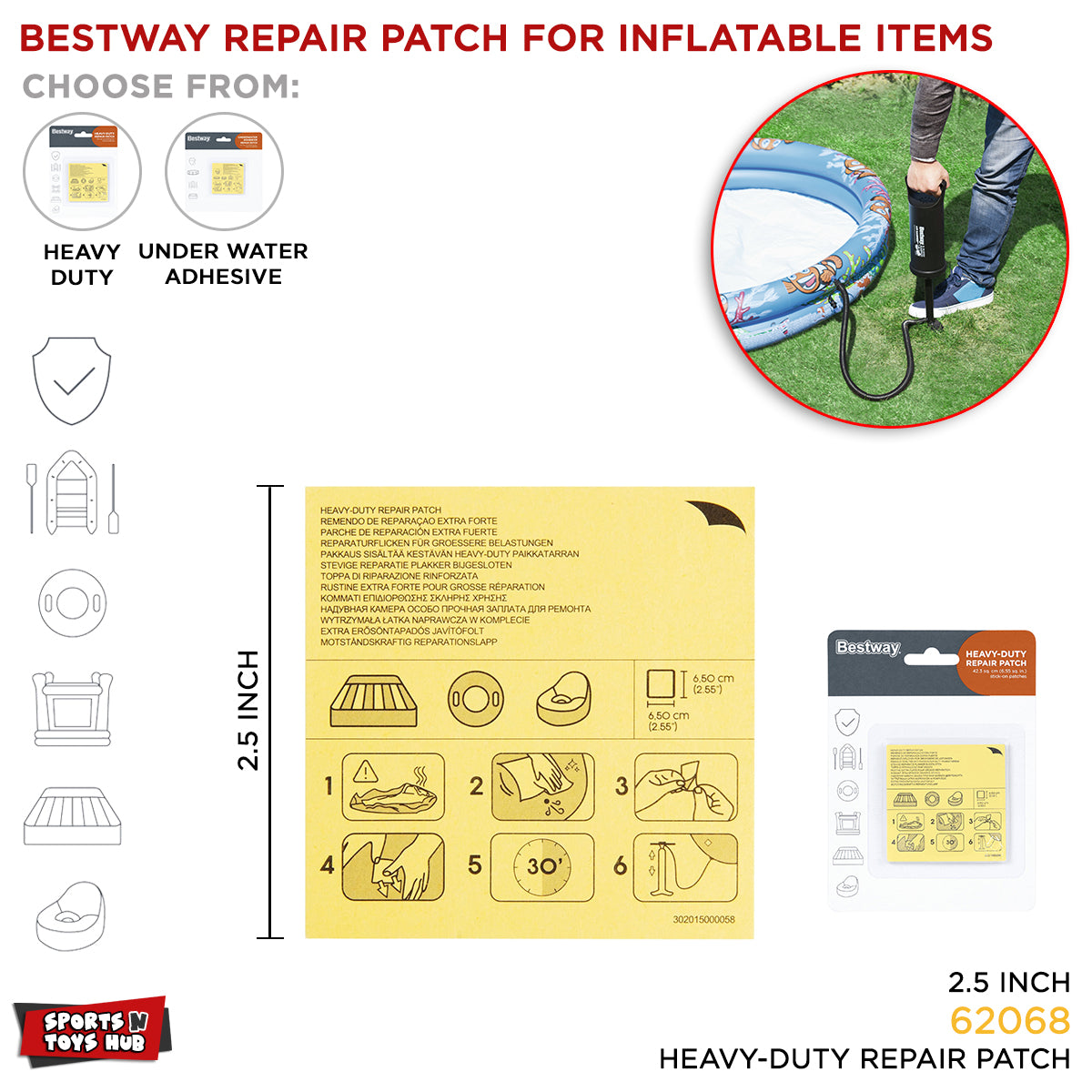 Bestway Heavy Duty Pool Repair Patch