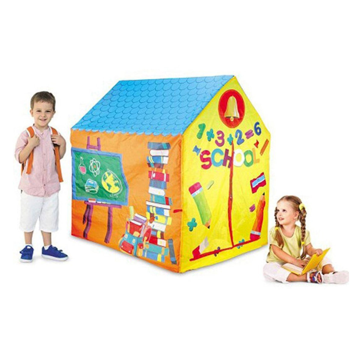 School House Play Tent For Kids Pretend Play Pop Up Tent Home Flodable Tent Castle For Toddlers