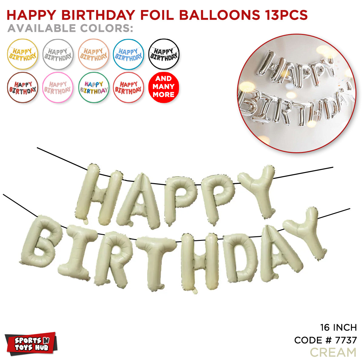 Happy Birthday Foil Banner Balloons