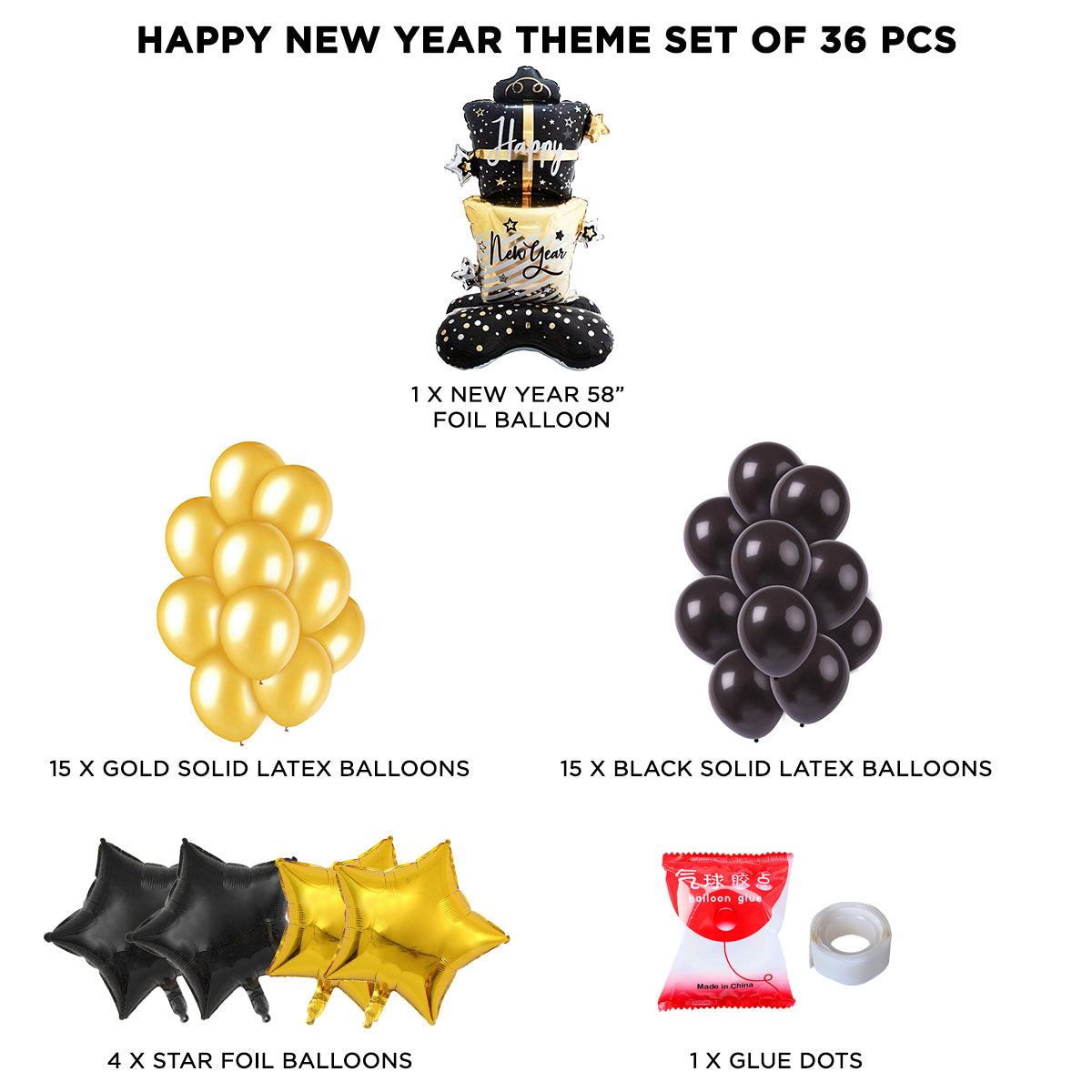 Happy New Year Foil Balloon Theme Collection