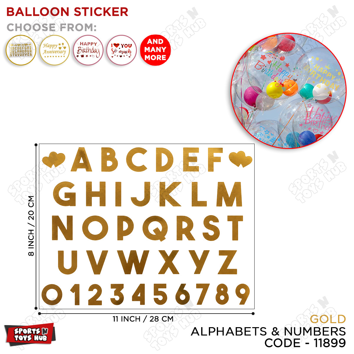 Letters Balloons Sticker Collection