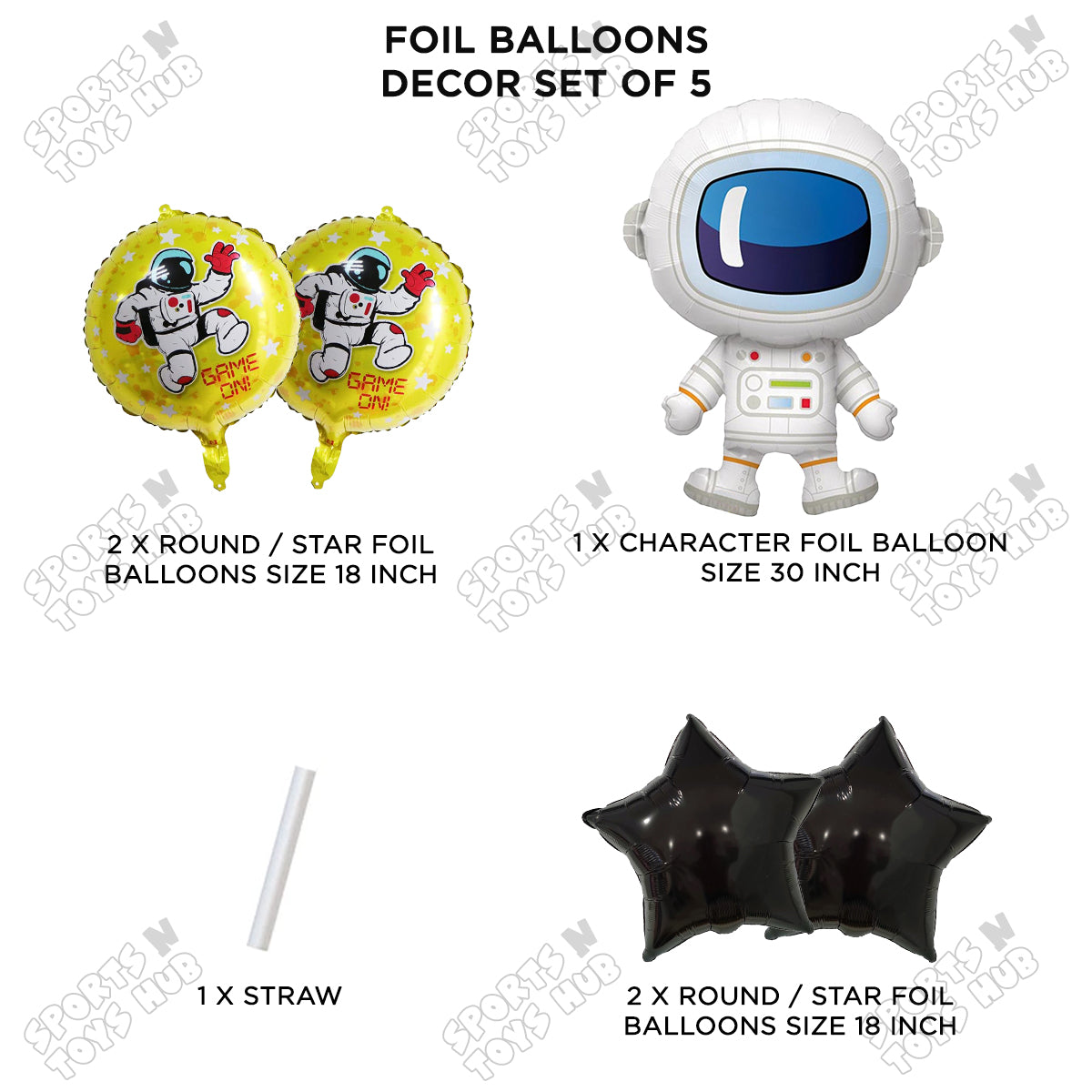 Astronaut Foil Balloon Set