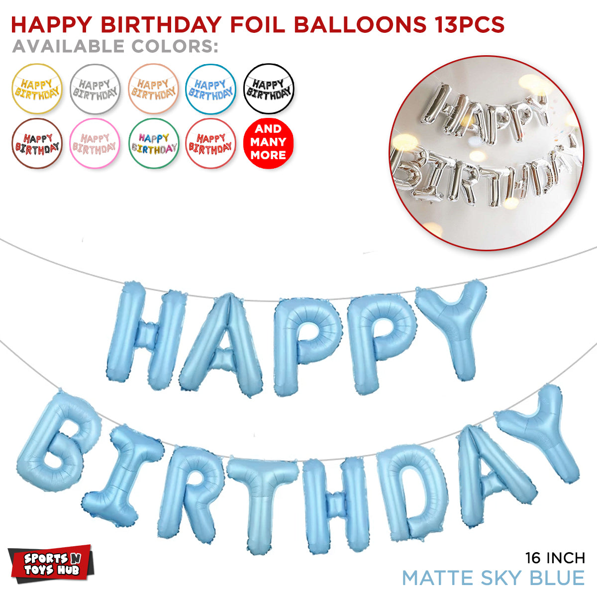 Happy Birthday Foil Banner Balloons