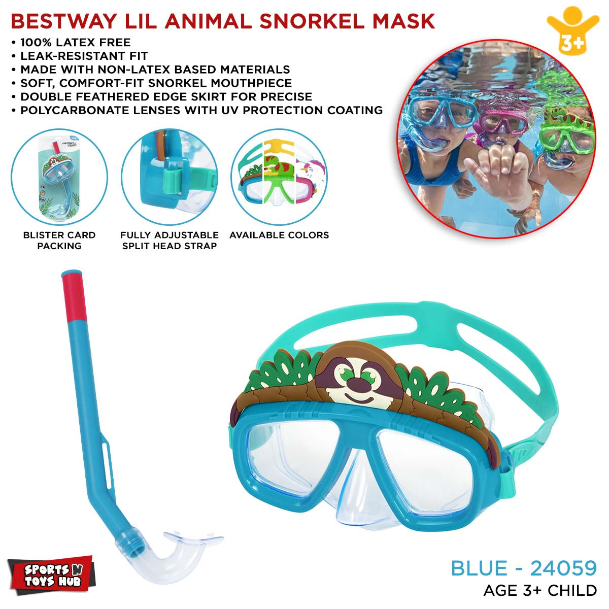 Bestway Goggles Lil Animal Mask - 24059