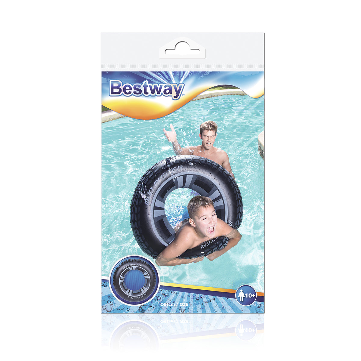 Bestway Tyre Shaped Tire Design Swimming Float Ring - 36016
