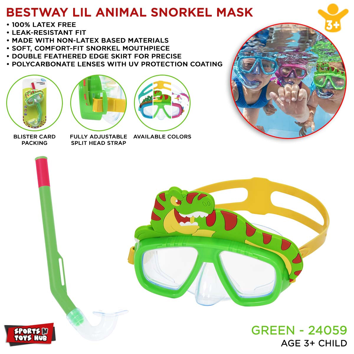 Bestway Goggles Lil Animal Mask - 24059