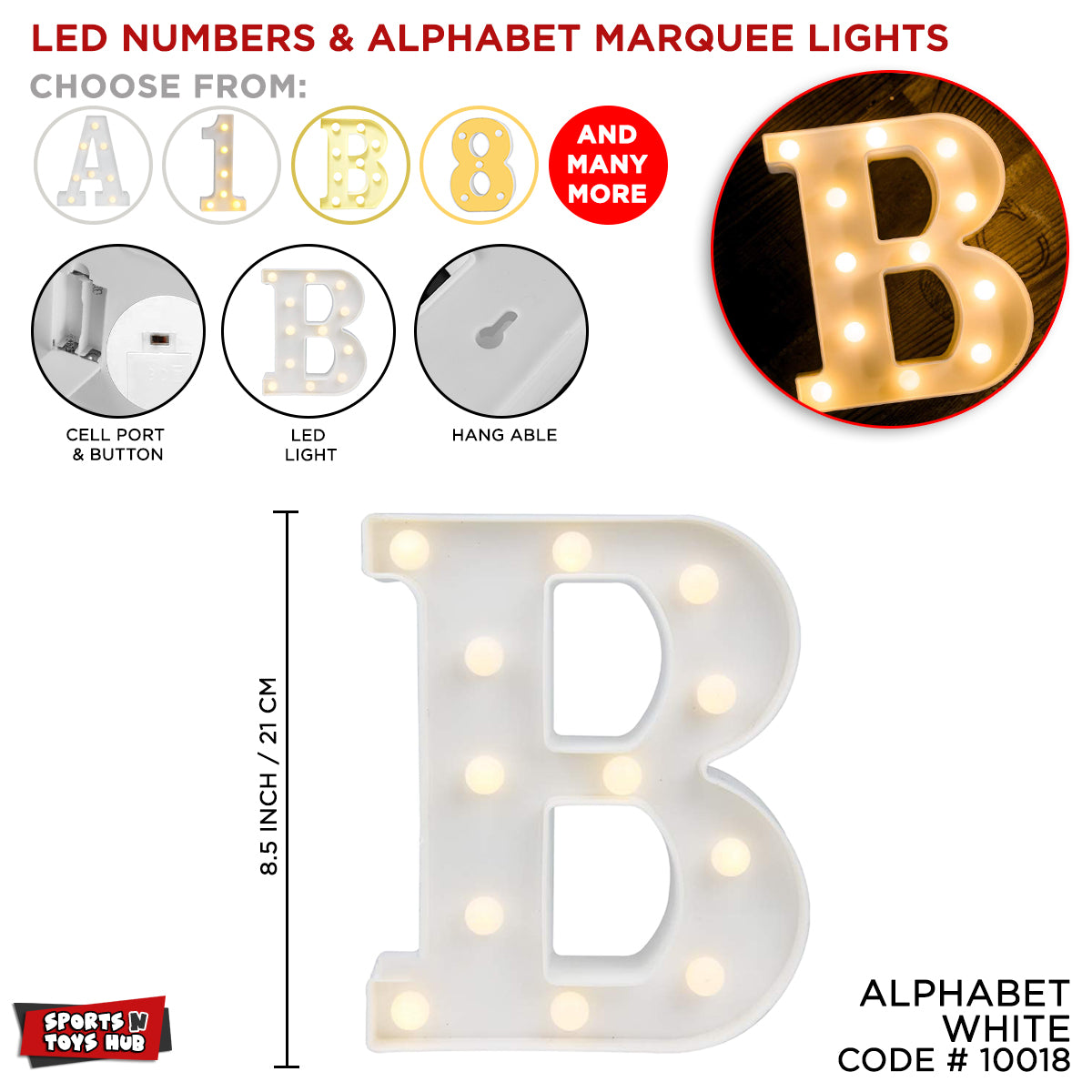 LED Alphabet Shape Marquee Light