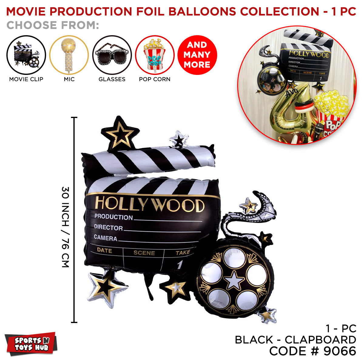 Clap-Board Foil Balloon