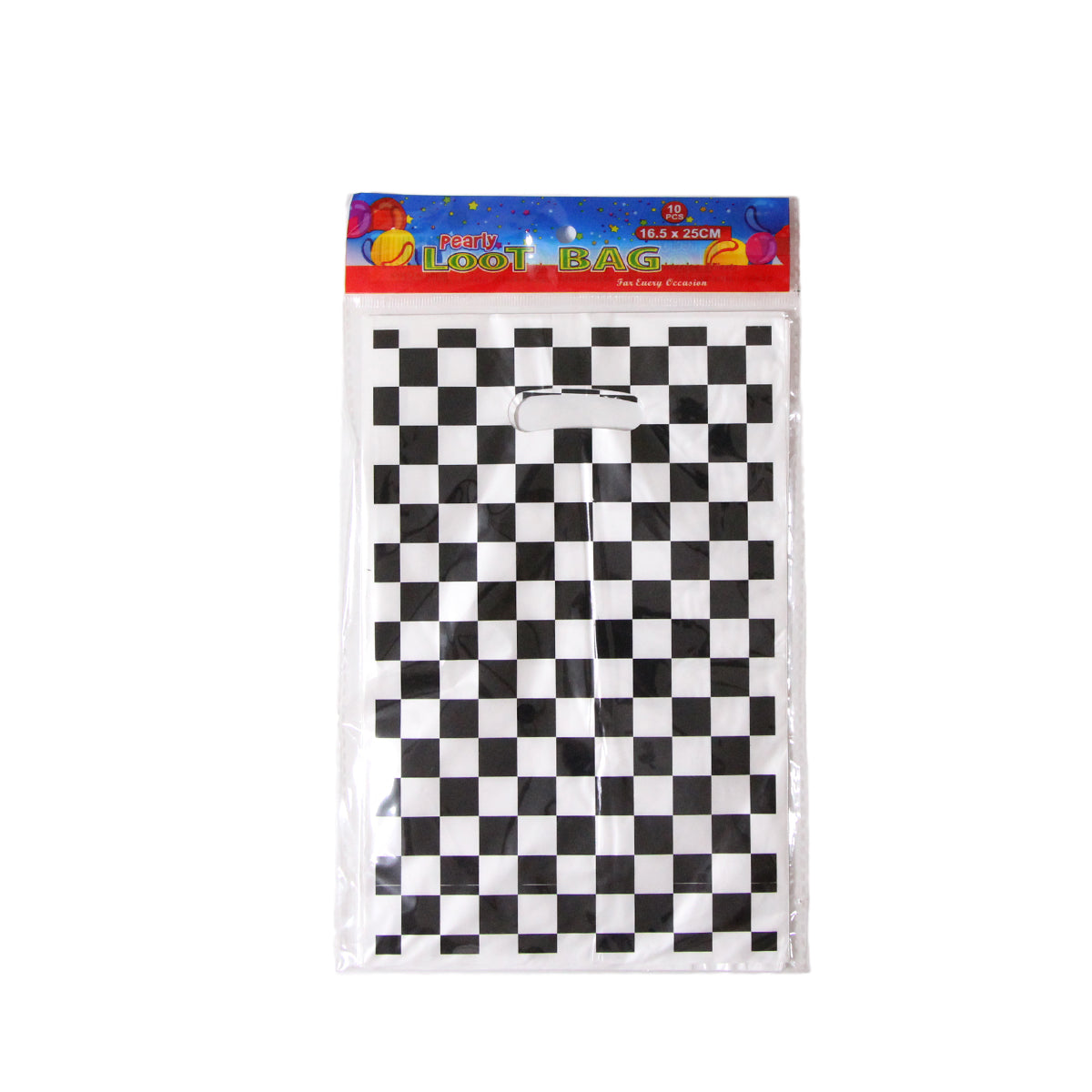 Checkered Pattern Goodies Gift Bags - 10 Pcs