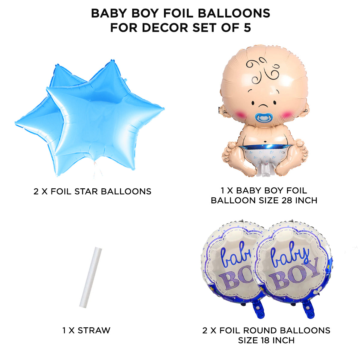 Baby Boy Foil Balloon Set Collection
