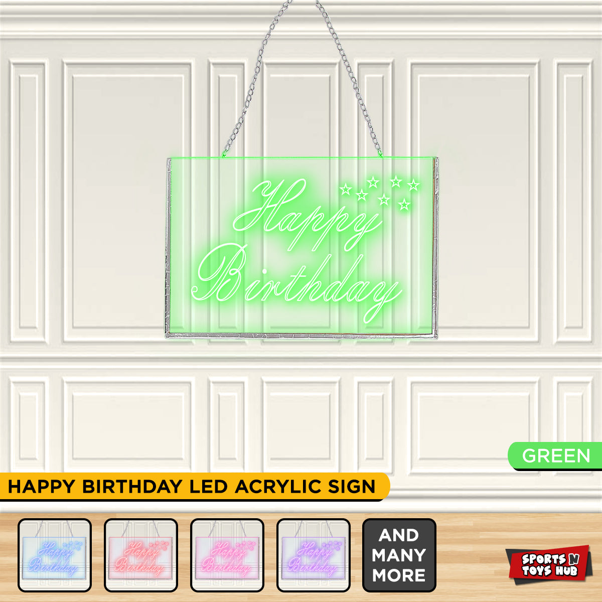 Happy Birthday LED Acrylic Neon Sign For Party Decoration