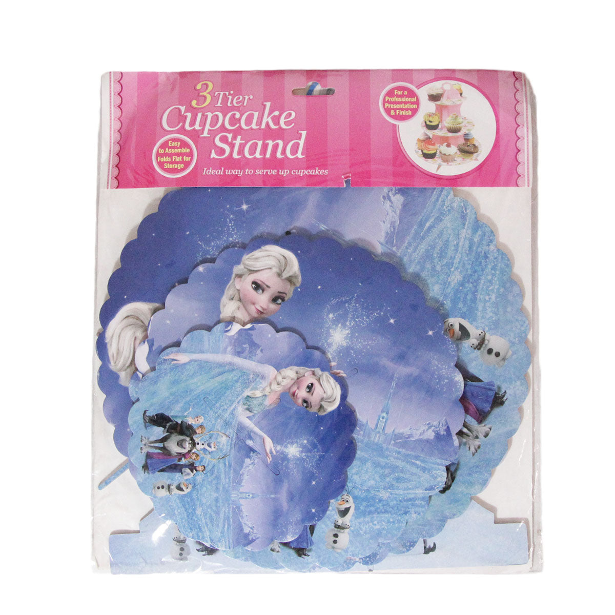 Three Tier Printed Fr0zen Cardboard Cake Stand Tray