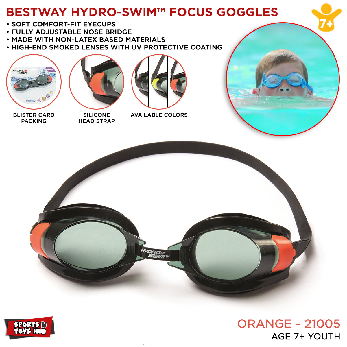 Bestway Hydro-Swim Focuse Goggles Collection - 21005