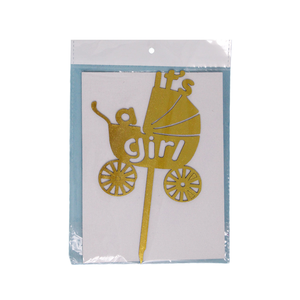 Its A Girl Stroller Shape Cake Topper