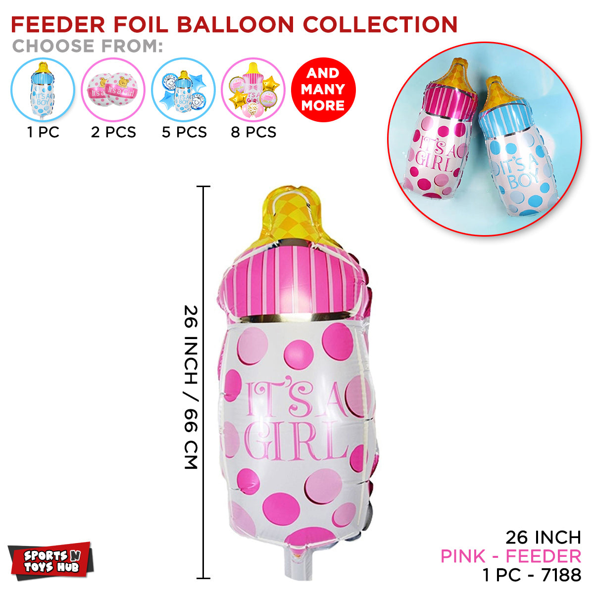 Baby Girl Feeder Foil Balloon Collection
