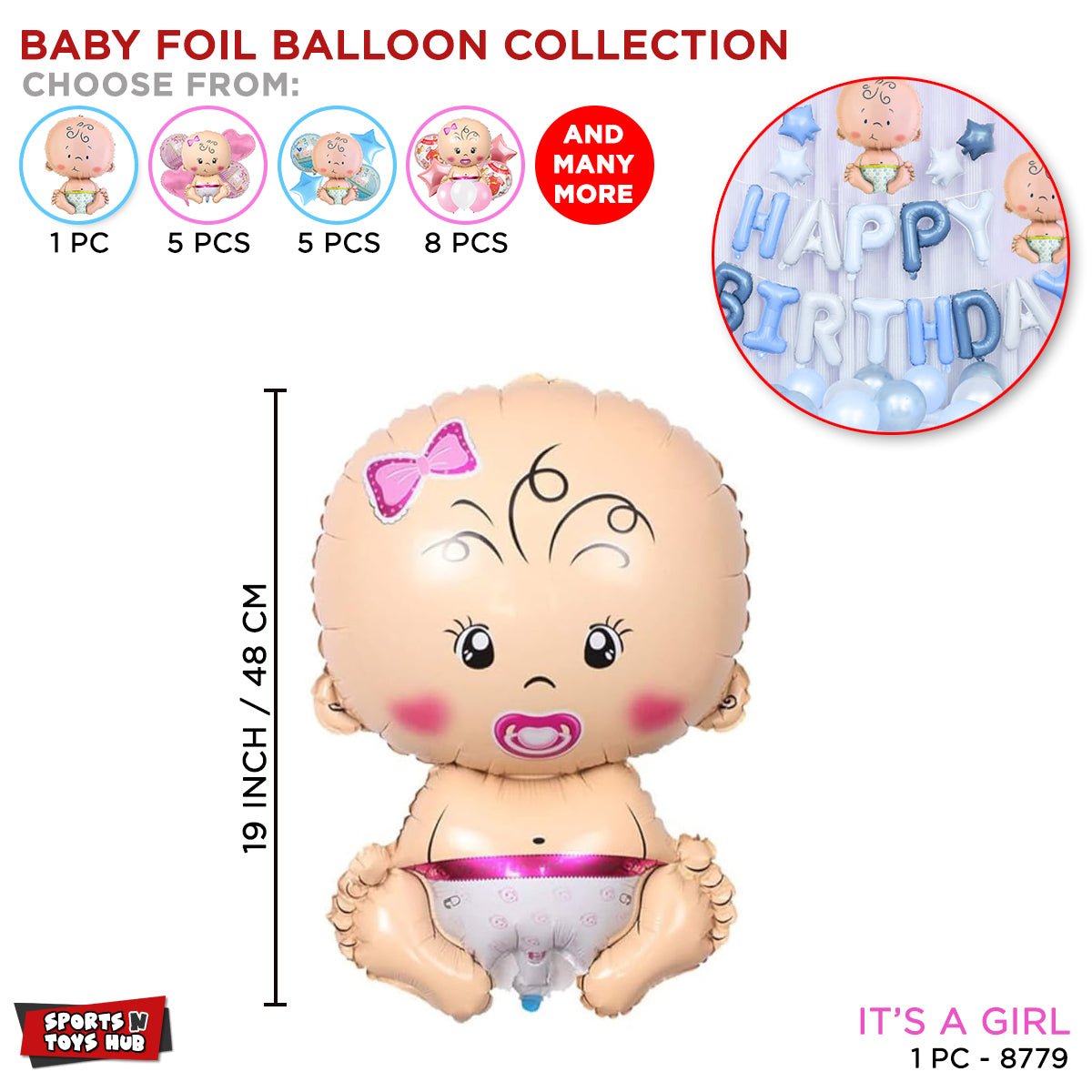Baby Girl Foil Balloon Collection