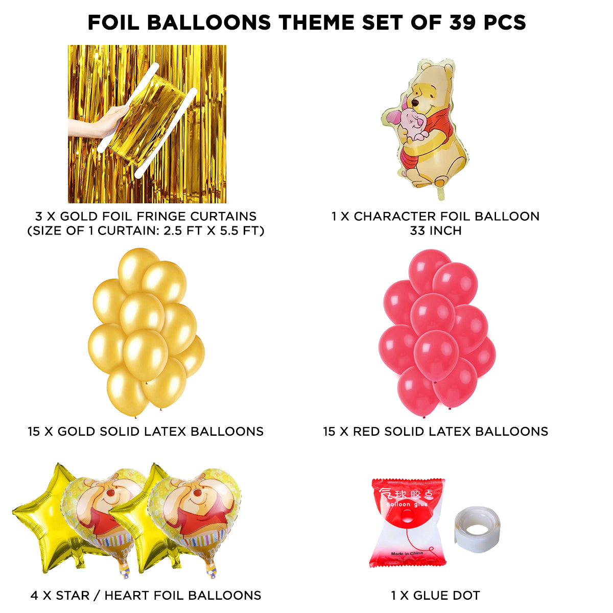 Win-nie The P_o_o_h Foil Balloon Theme Collection