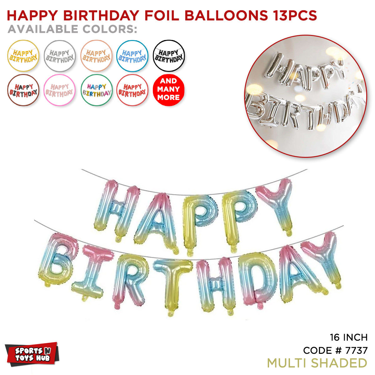 Happy Birthday Foil Banner Balloons