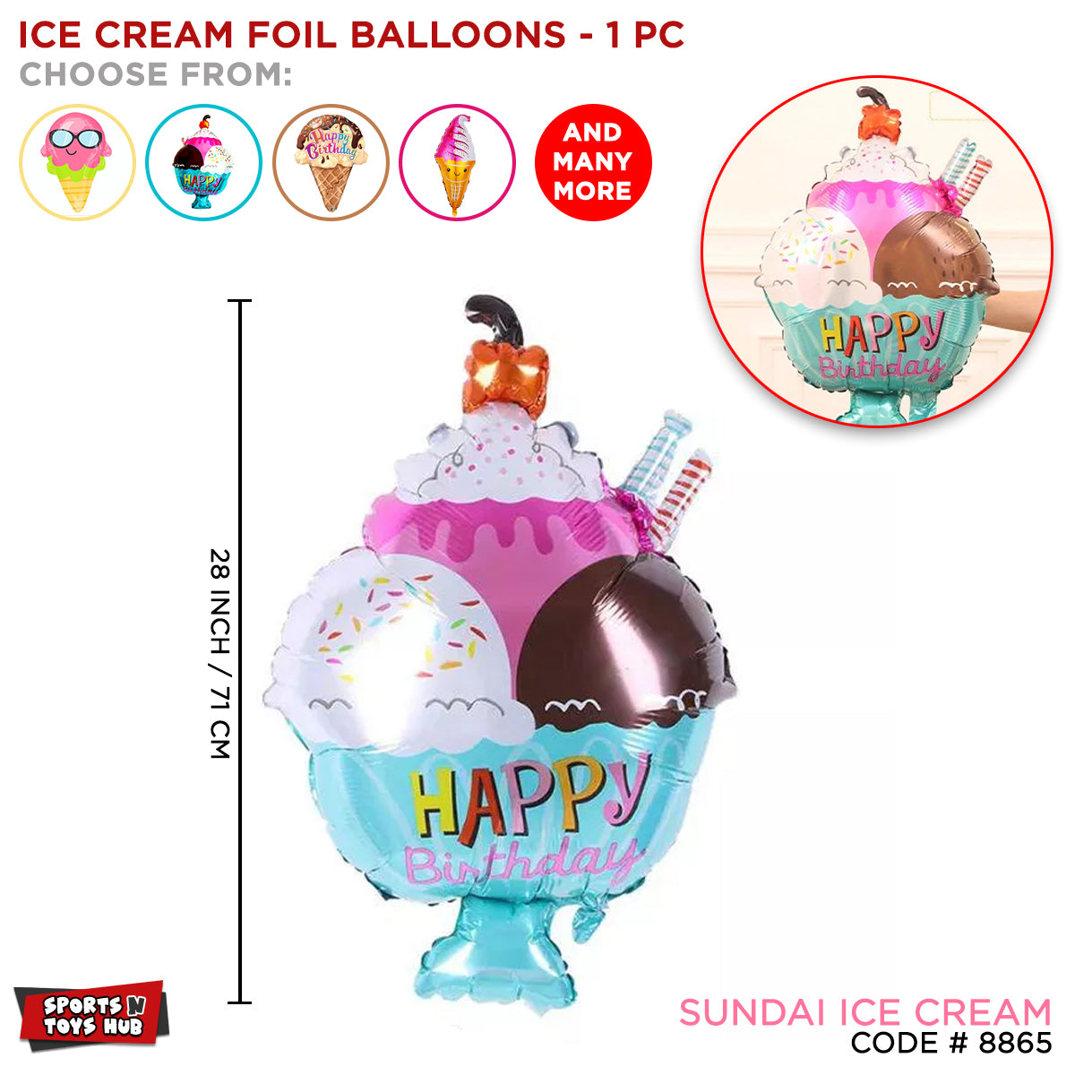 Ice Cream Foil Balloon Collection