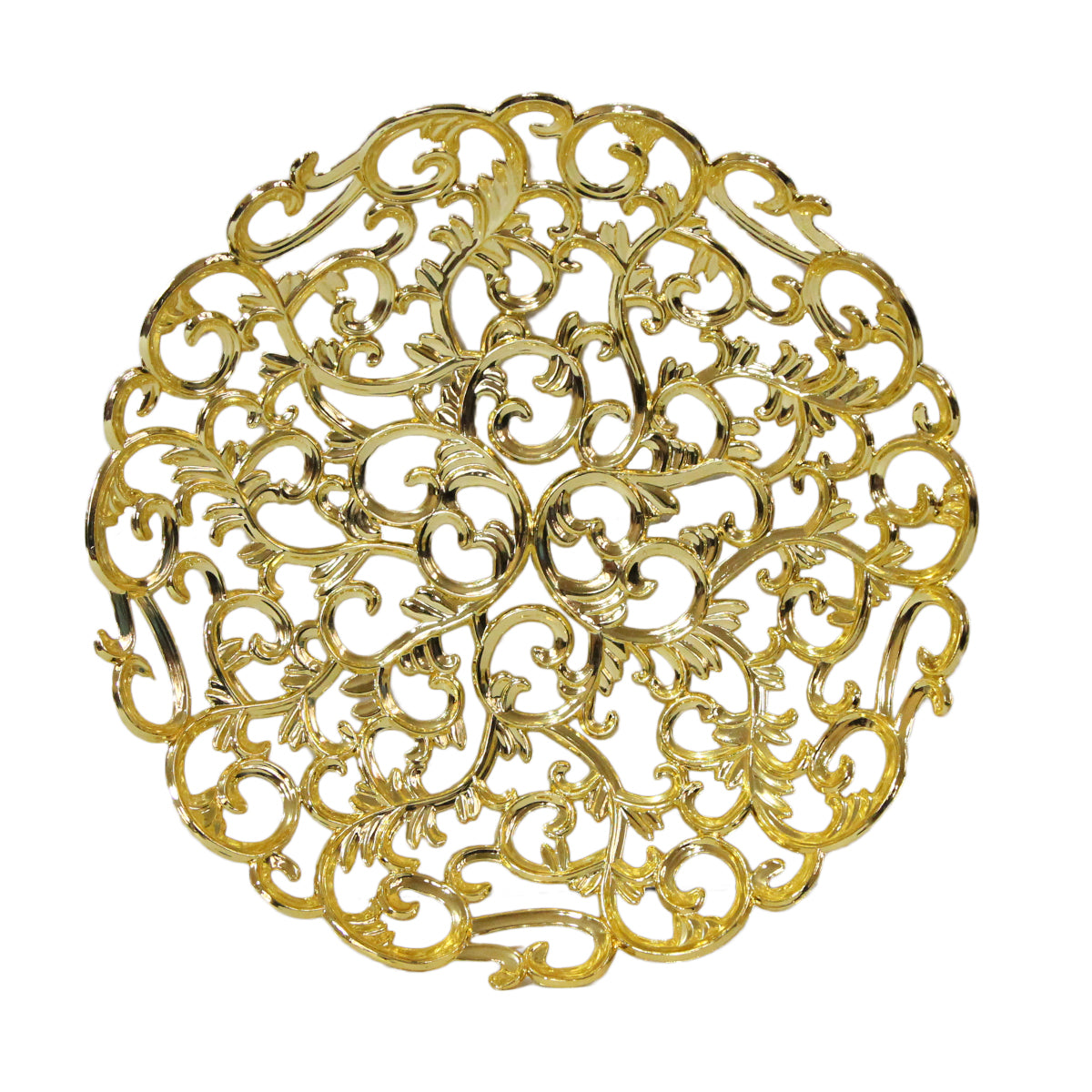 Gold Floral Mesh Plastic Bowl for Gifting, Serving or Decorating