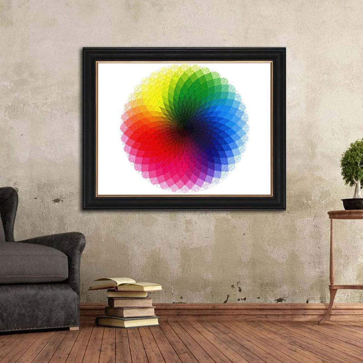 1000 Pcs Jigsaw Round Rainbow Colors Puzzles For Kids