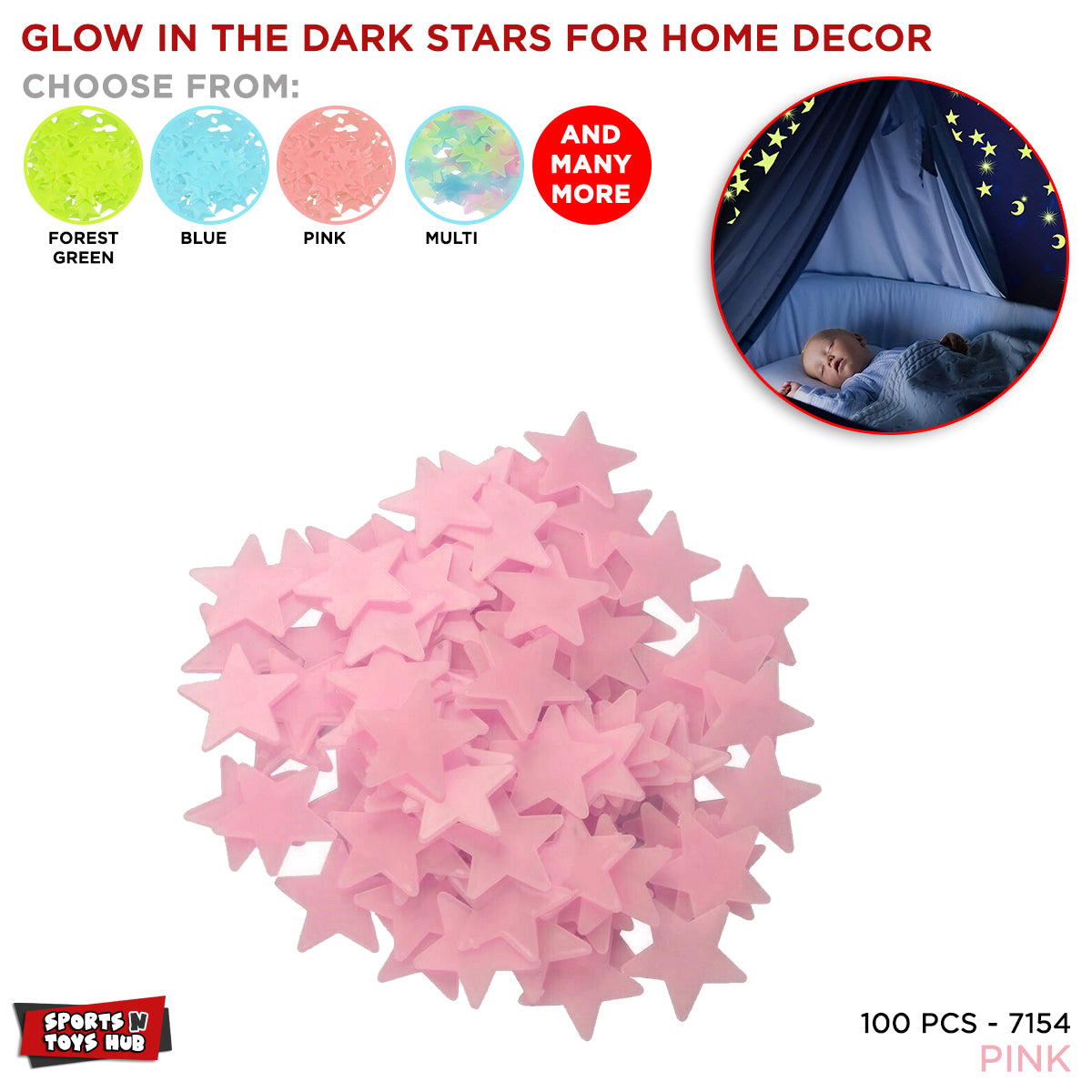 3D Stars Glow In The Dark Wall Stickers Luminous Fluorescent Wall Stickers For Kids