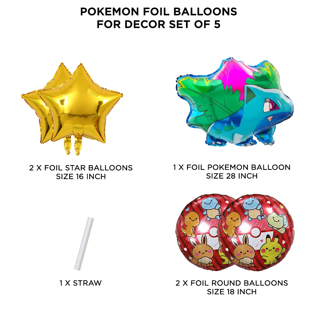 Ivy-saur Foil Balloon Set