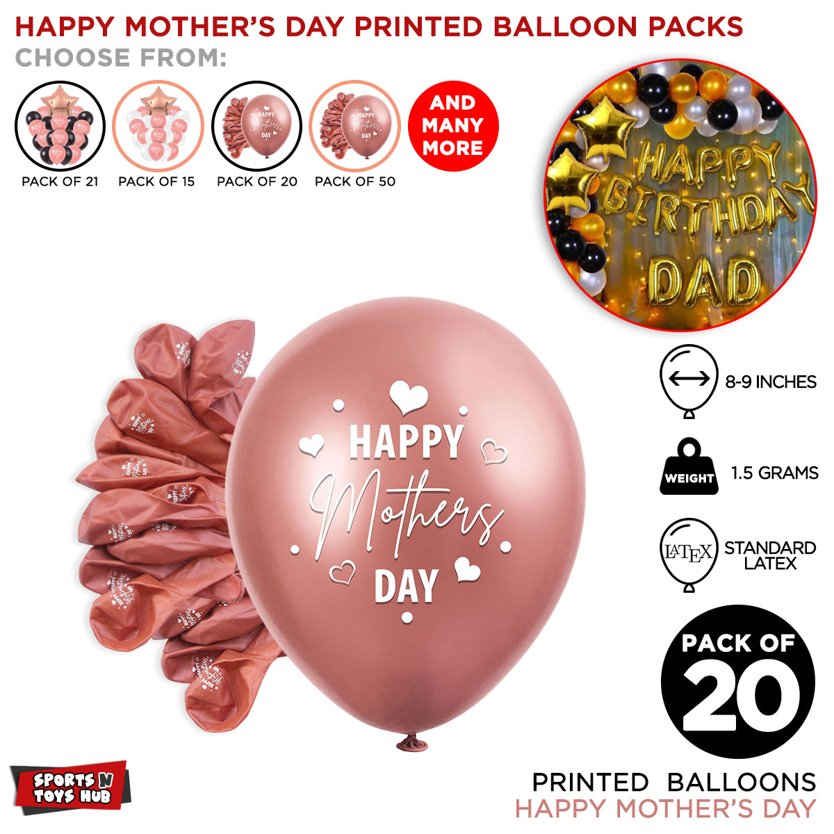 Mothers Day Printed Balloons Collection