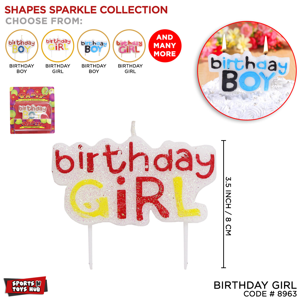 Birthday Girl & Boy Cake Candle Collection