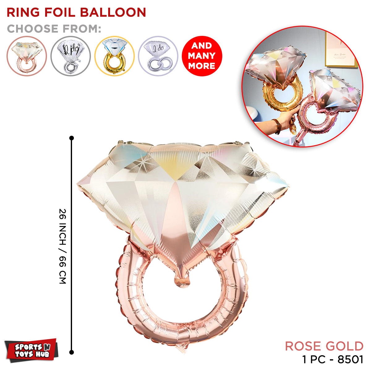 Engagement Ring Foil Balloon Collection