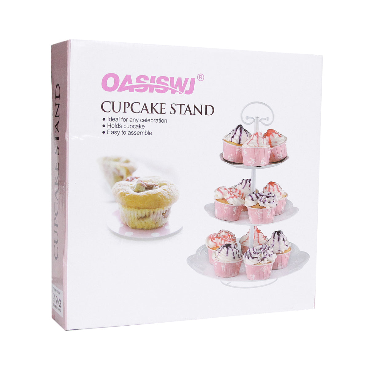 Three Tier Metal Cupcake Stand Tray