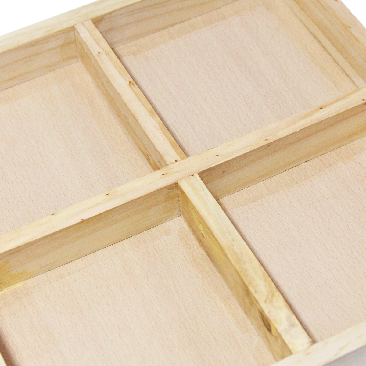 Four Partition Wooden Dry Fruit Tray, Organizer, Gifting Tray