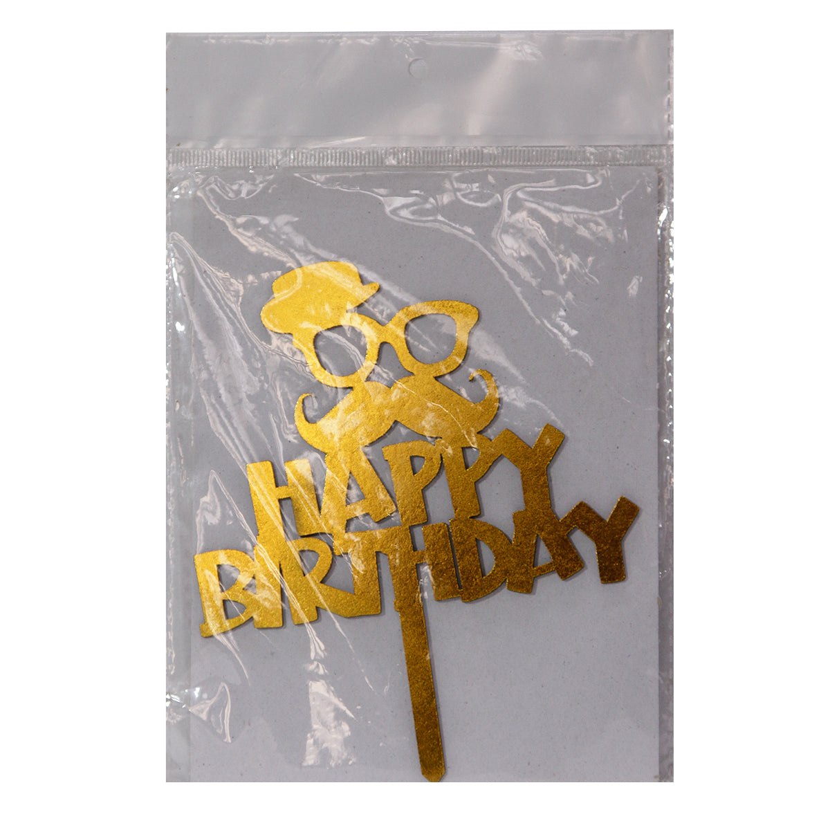 Happy Birthday Father Painted Wooden Cake Topper