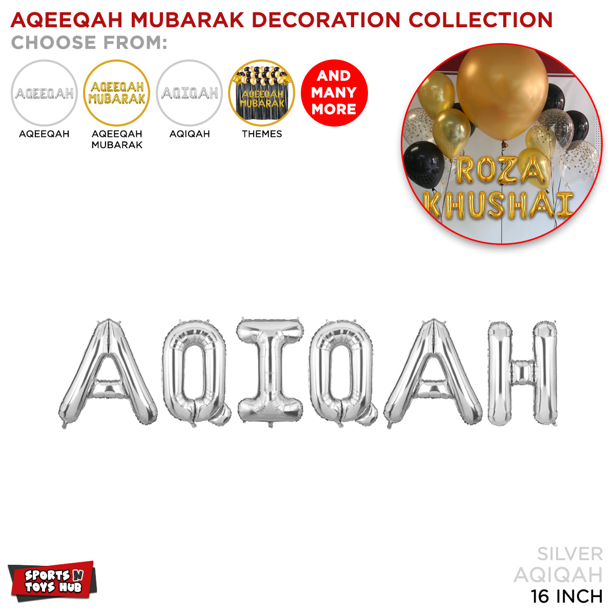 Aqiqah Foil Letter Collection