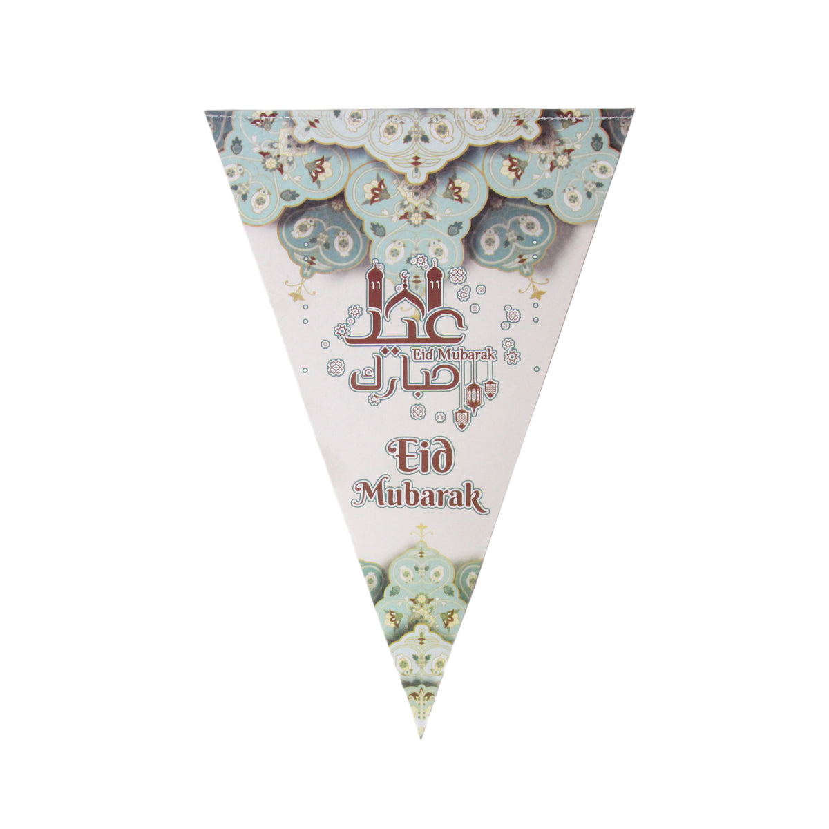Eid Mubarak Printed Flag Triangle Banner