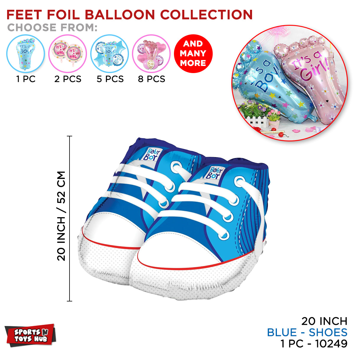 Baby Boy Shoes Foil Balloon