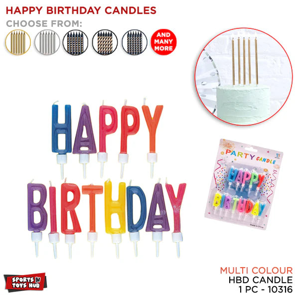 HBD Letters Cake Candles Collection